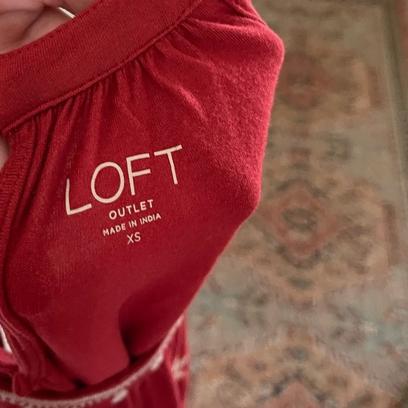 Loft| Burnt Orange Floral Embroidered Sleeveless Blouse, Very Boho•••XS - Picture 7 of 10